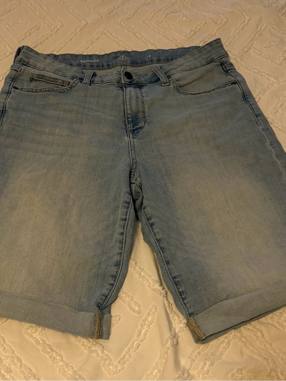 St. John's Bay Light Blue Denim Bermuda Shorts